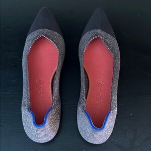 Rothy's The Point Twilight Metallic Captoe Flats
